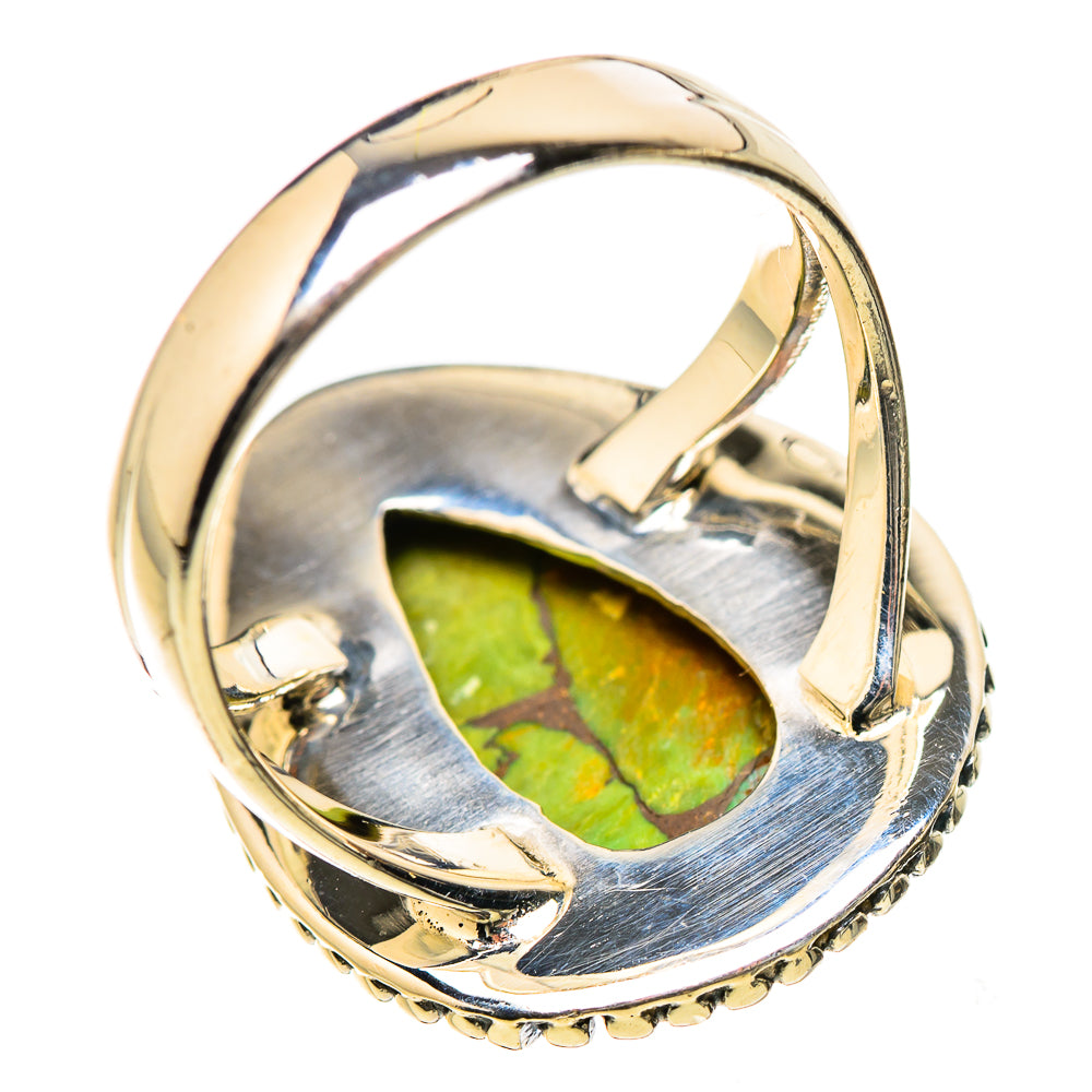 Green Copper Composite Turquoise Rings handcrafted by Ana Silver Co - RING133450 - Photo 3