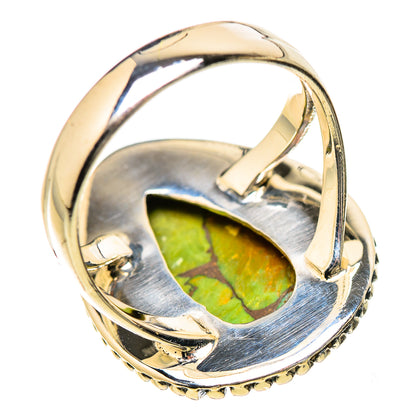 Green Copper Composite Turquoise Rings handcrafted by Ana Silver Co - RING133450 - Photo 3