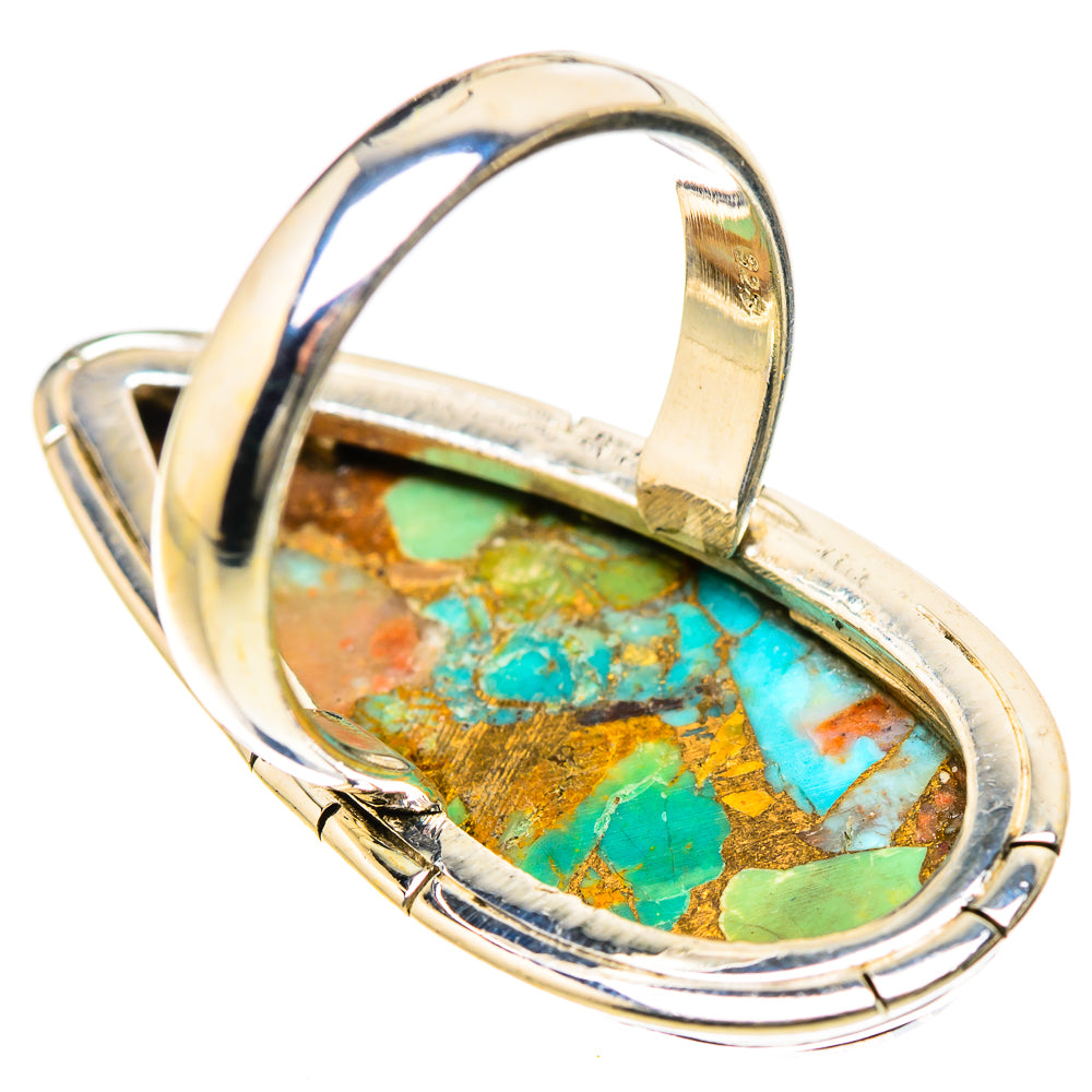 Kingman Mohave Turquoise Rings handcrafted by Ana Silver Co - RING133466 - Photo 3