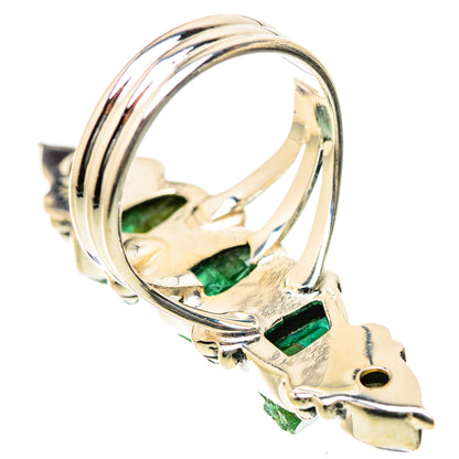 Green Tourmaline Rings handcrafted by Ana Silver Co - RING133477 - Photo 3