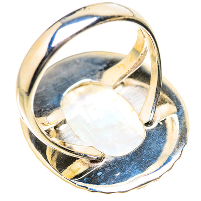 Rainbow Moonstone Rings handcrafted by Ana Silver Co - RING133487 - Photo 3