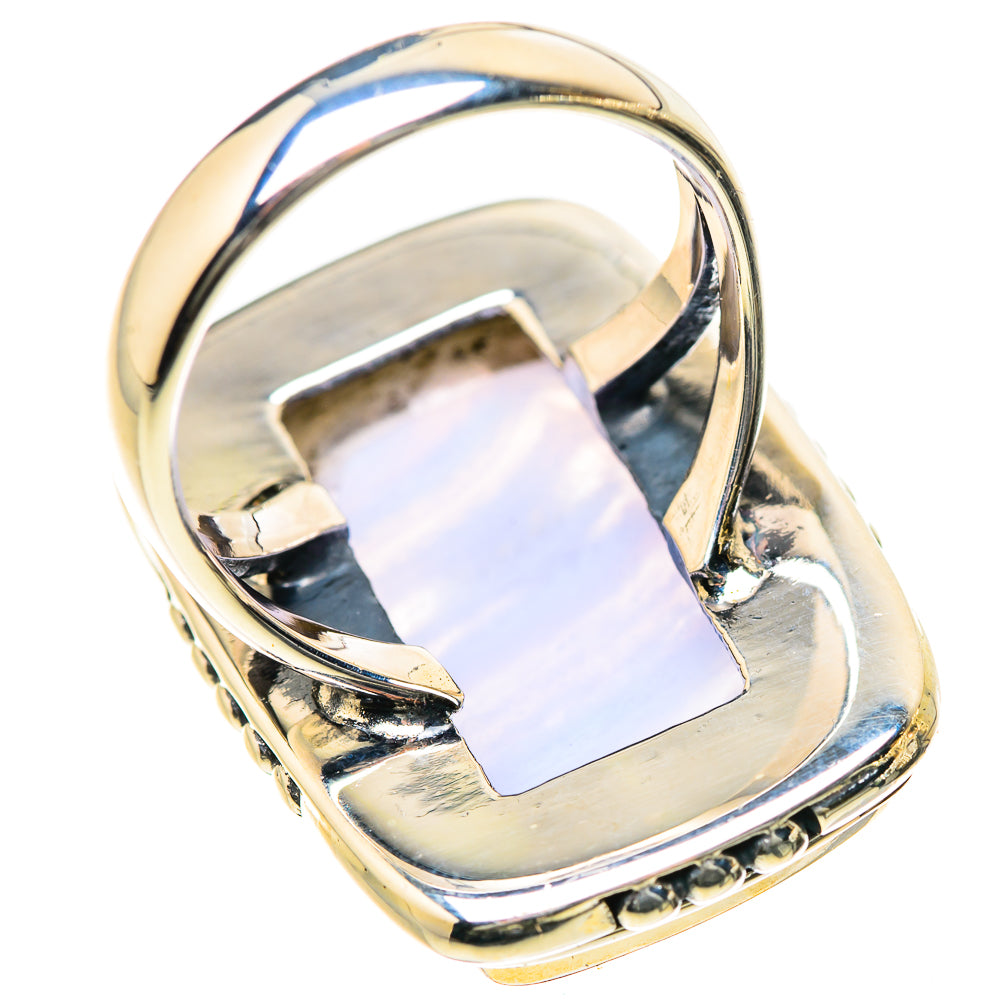 Blue Lace Agate Rings handcrafted by Ana Silver Co - RING133488 - Photo 3