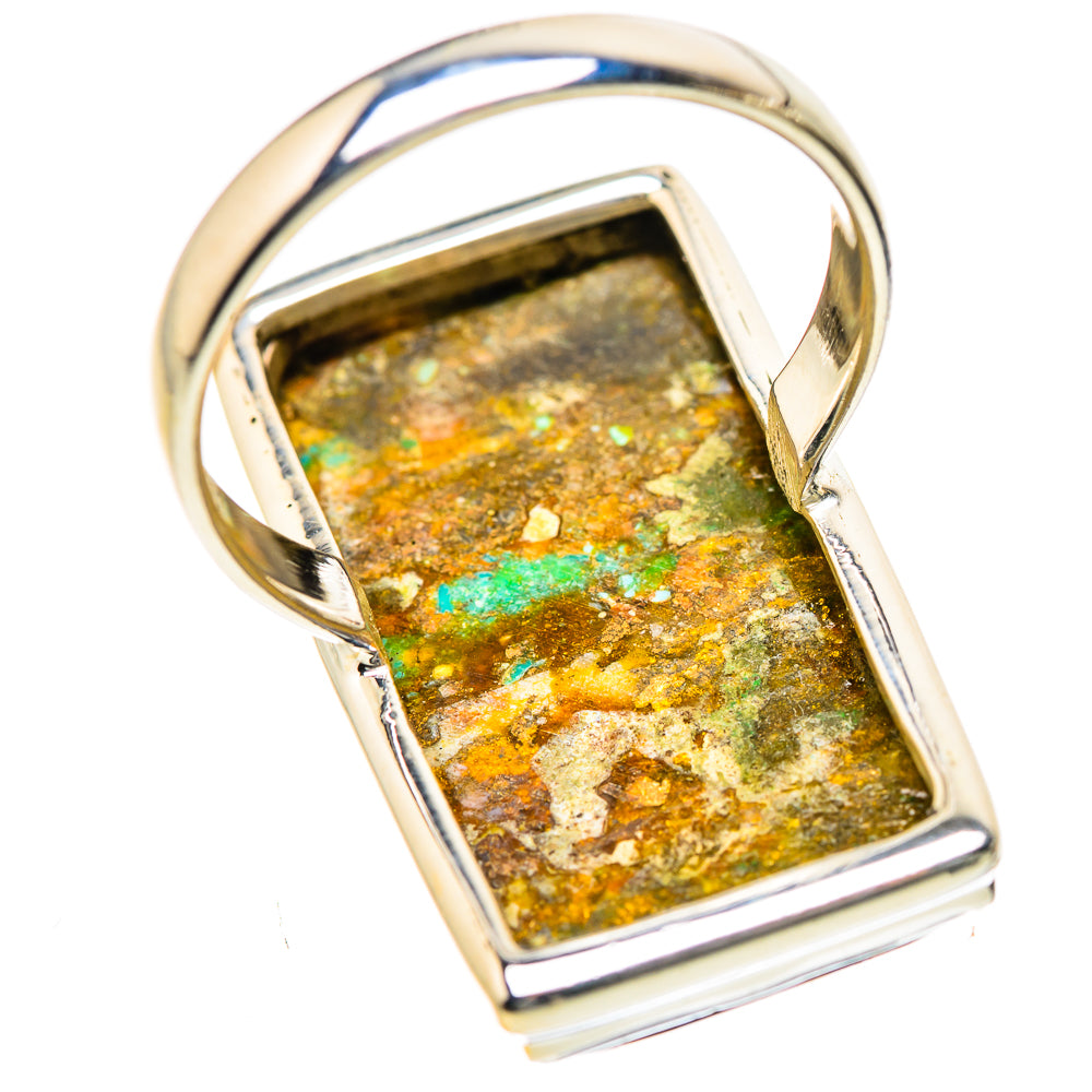 Kingman Mohave Turquoise Rings handcrafted by Ana Silver Co - RING133490 - Photo 3