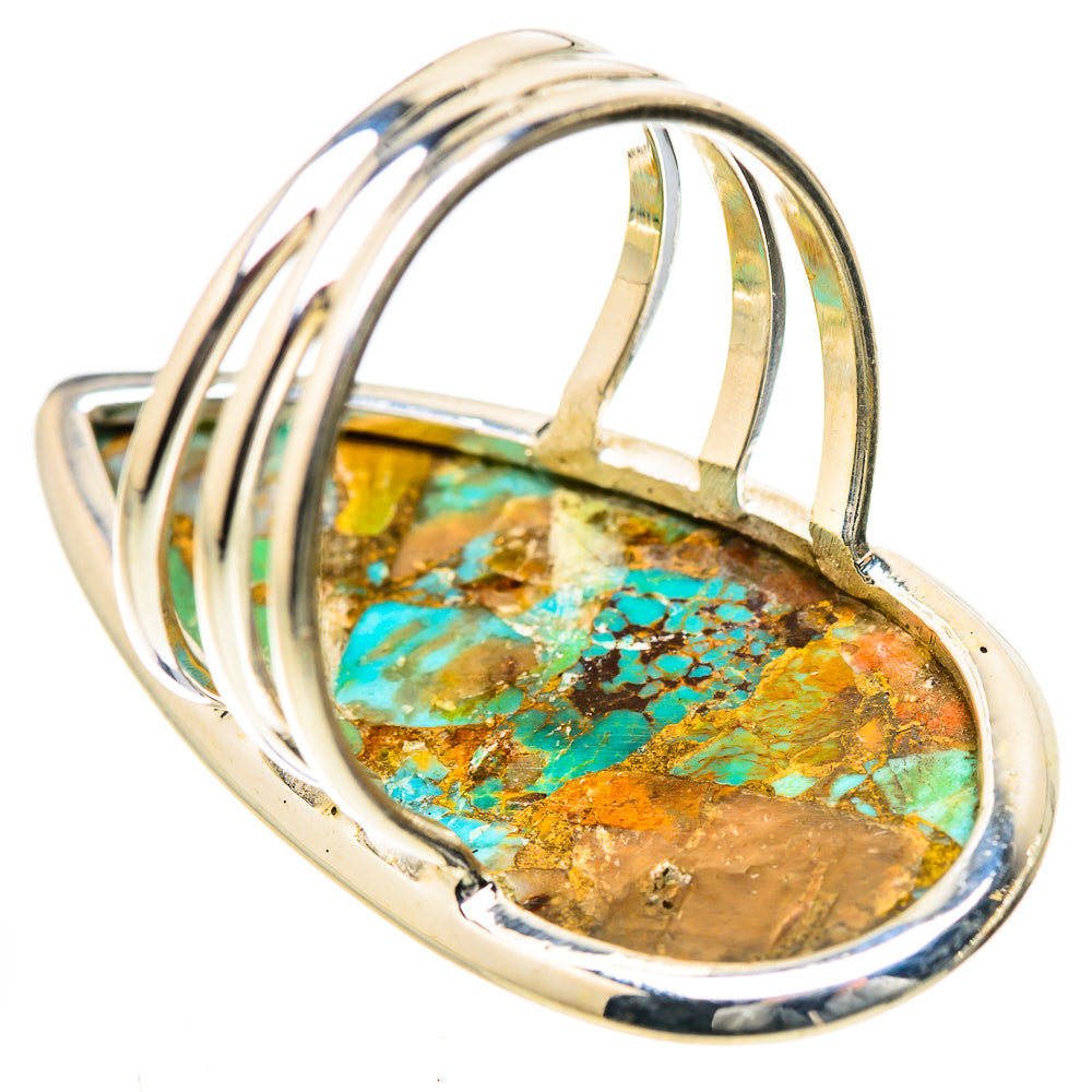 Kingman Mohave Turquoise Rings handcrafted by Ana Silver Co - RING133493 - Photo 3