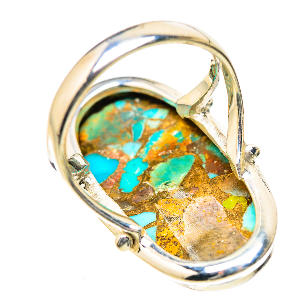 Kingman Mohave Turquoise Rings handcrafted by Ana Silver Co - RING133508 - Photo 3