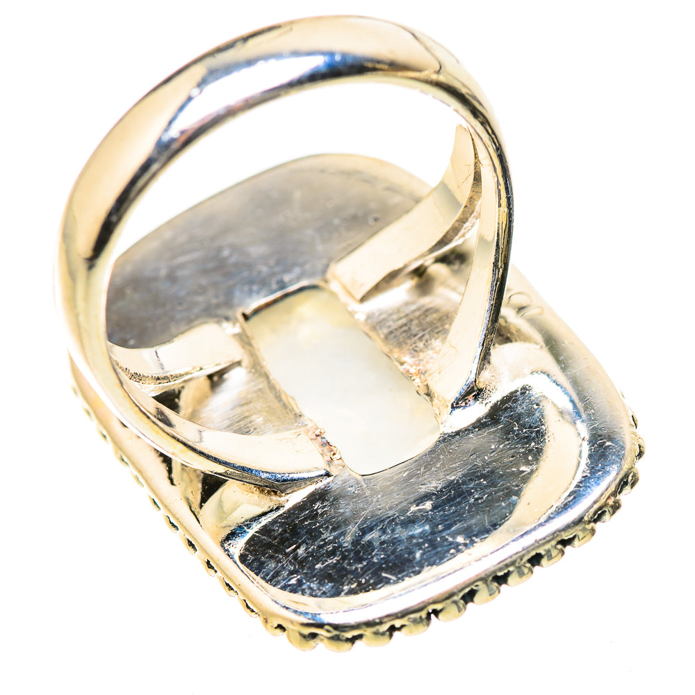 Rainbow Moonstone Rings handcrafted by Ana Silver Co - RING133524 - Photo 3
