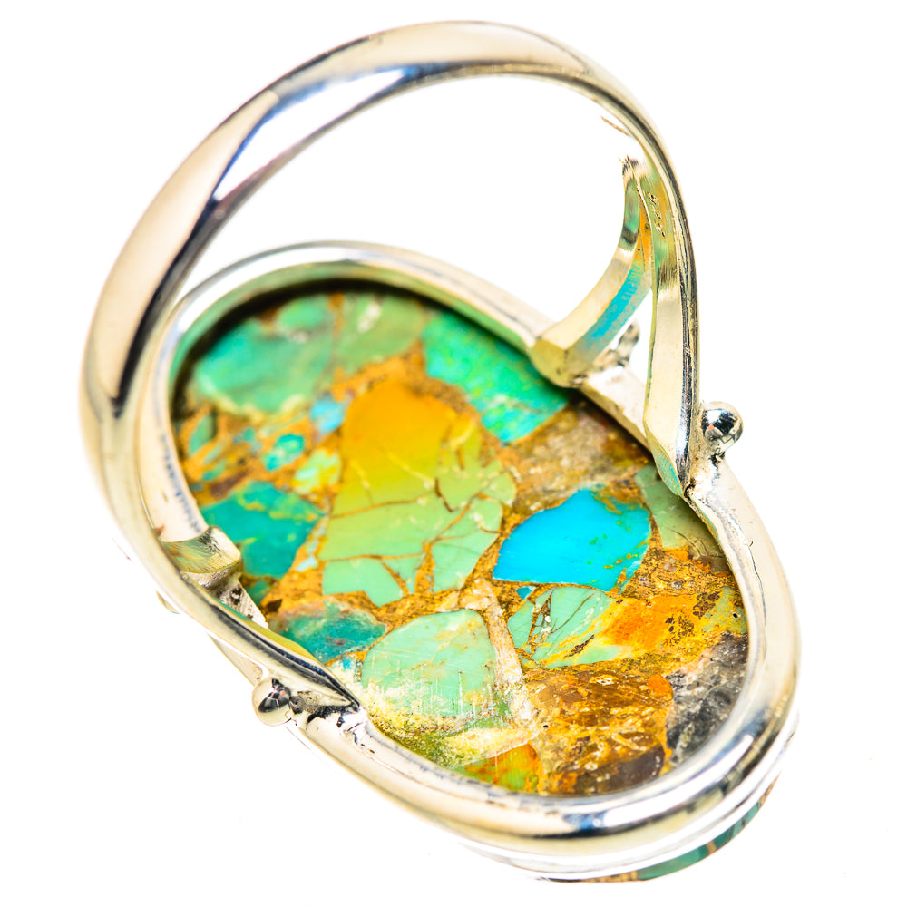 Kingman Mohave Turquoise Rings handcrafted by Ana Silver Co - RING133531 - Photo 3