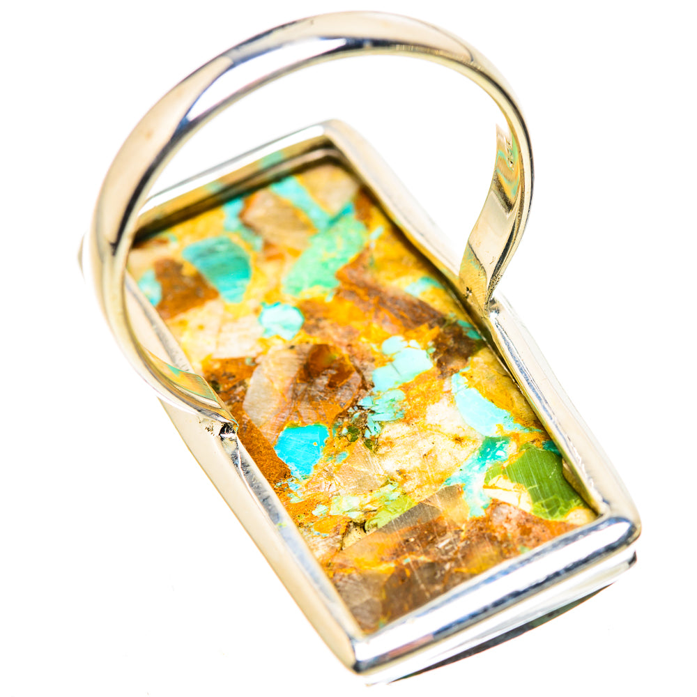 Kingman Mohave Turquoise Rings handcrafted by Ana Silver Co - RING133541 - Photo 3