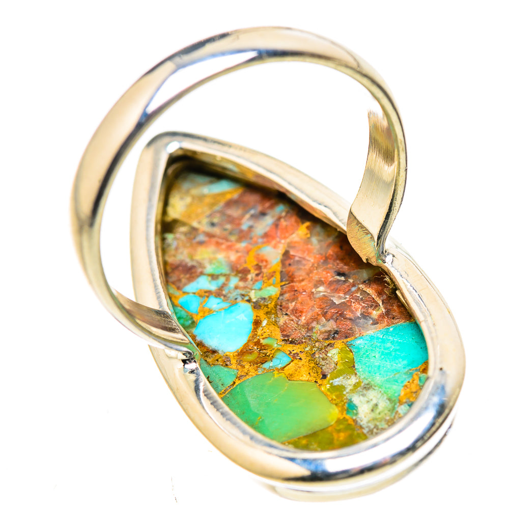 Kingman Mohave Turquoise Rings handcrafted by Ana Silver Co - RING133548 - Photo 3