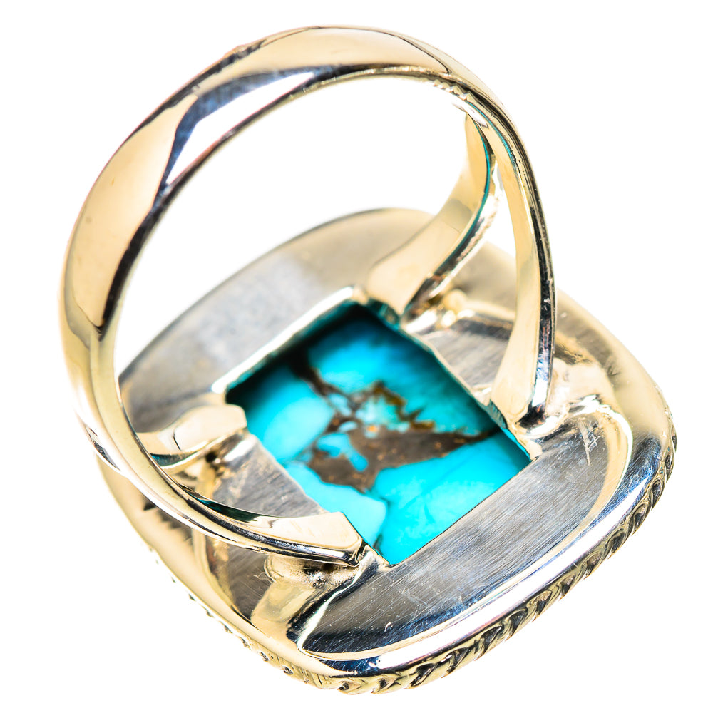 Blue Copper Composite Turquoise Rings handcrafted by Ana Silver Co - RING133563 - Photo 3