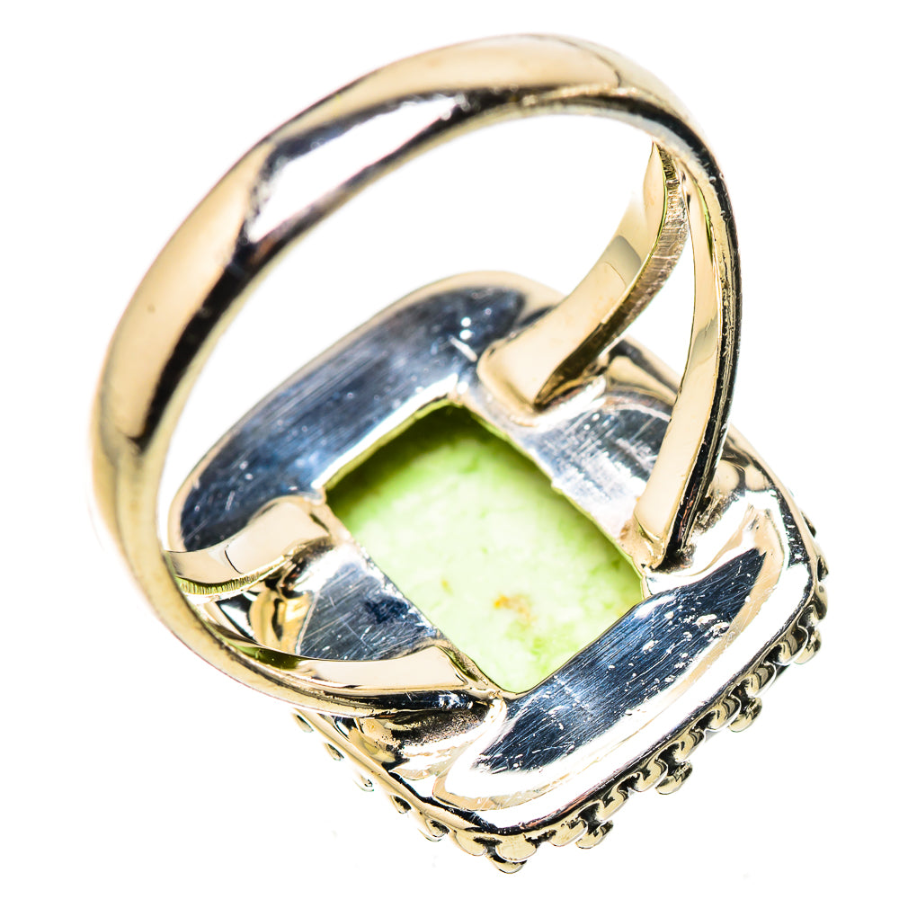 Lemon Chrysoprase Rings handcrafted by Ana Silver Co - RING133573 - Photo 3