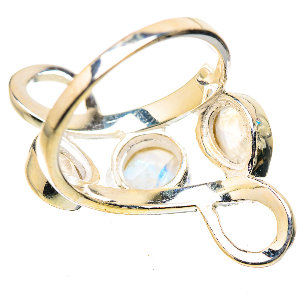 Rainbow Moonstone Rings handcrafted by Ana Silver Co - RING133624 - Photo 3