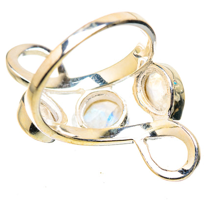 Rainbow Moonstone Rings handcrafted by Ana Silver Co - RING133624 - Photo 3