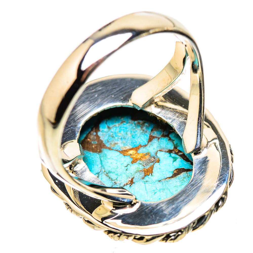 Blue Copper Composite Turquoise Rings handcrafted by Ana Silver Co - RING133637 - Photo 3