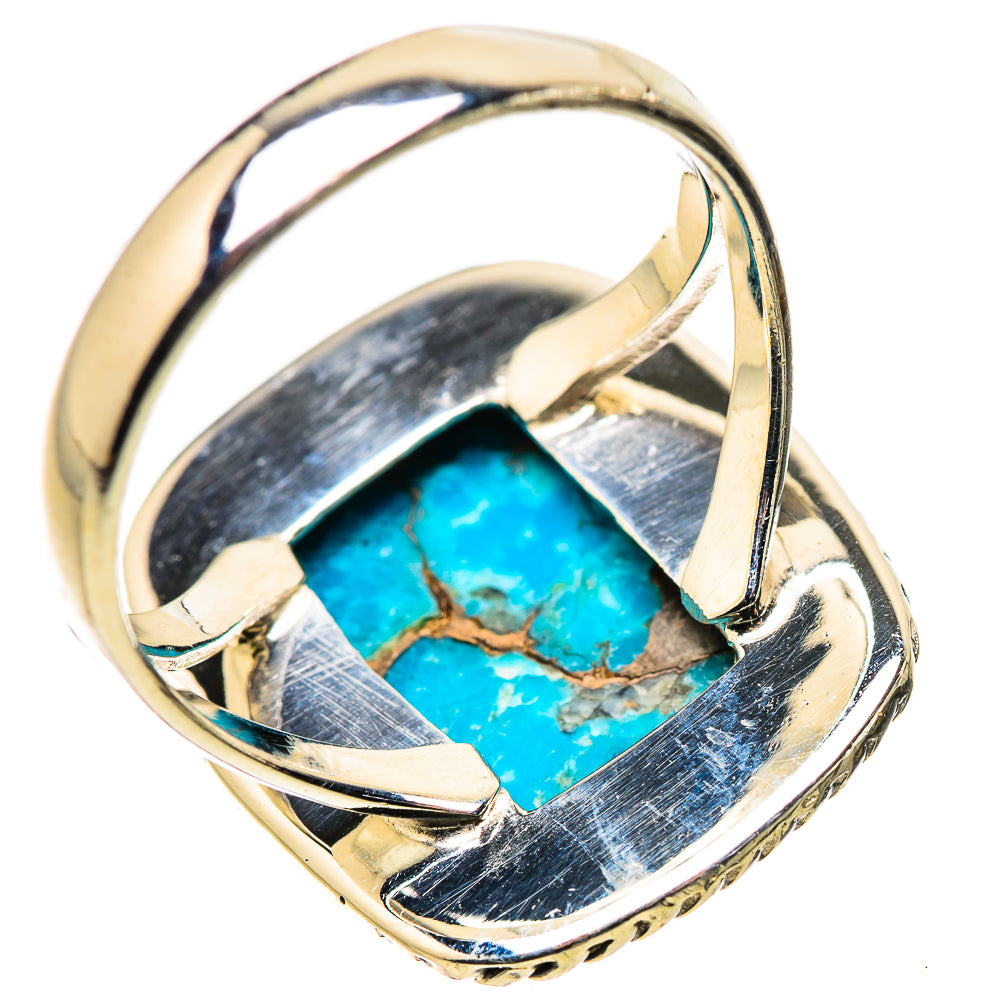 Blue Copper Composite Turquoise Rings handcrafted by Ana Silver Co - RING133665 - Photo 3