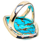 Blue Copper Composite Turquoise Rings handcrafted by Ana Silver Co - RING133691 - Photo 3