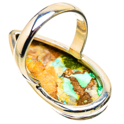 Kingman Mohave Turquoise Rings handcrafted by Ana Silver Co - RING133718 - Photo 3