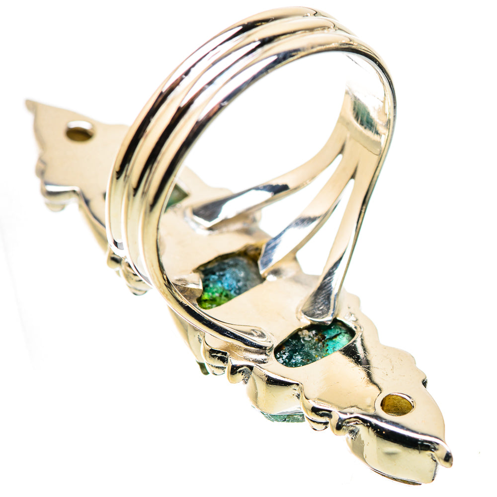 Green Tourmaline Rings handcrafted by Ana Silver Co - RING133749 - Photo 3