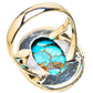 Blue Copper Composite Turquoise Rings handcrafted by Ana Silver Co - RING133827 - Photo 3