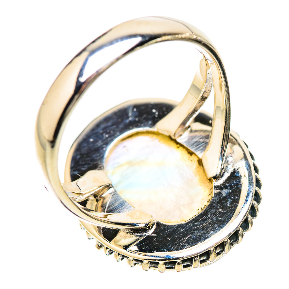 Rainbow Moonstone Rings handcrafted by Ana Silver Co - RING133844 - Photo 3