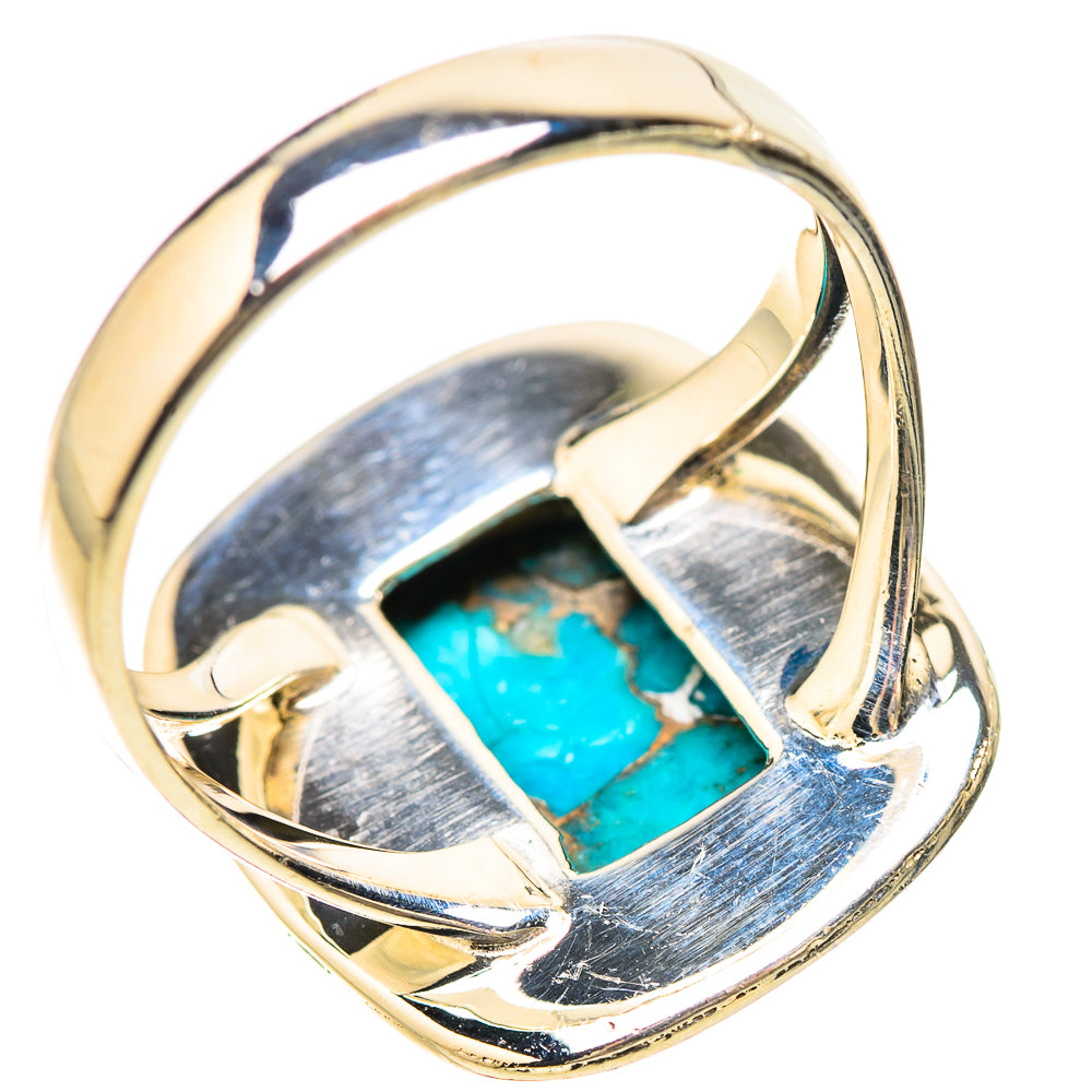 Blue Copper Composite Turquoise Rings handcrafted by Ana Silver Co - RING133853 - Photo 3