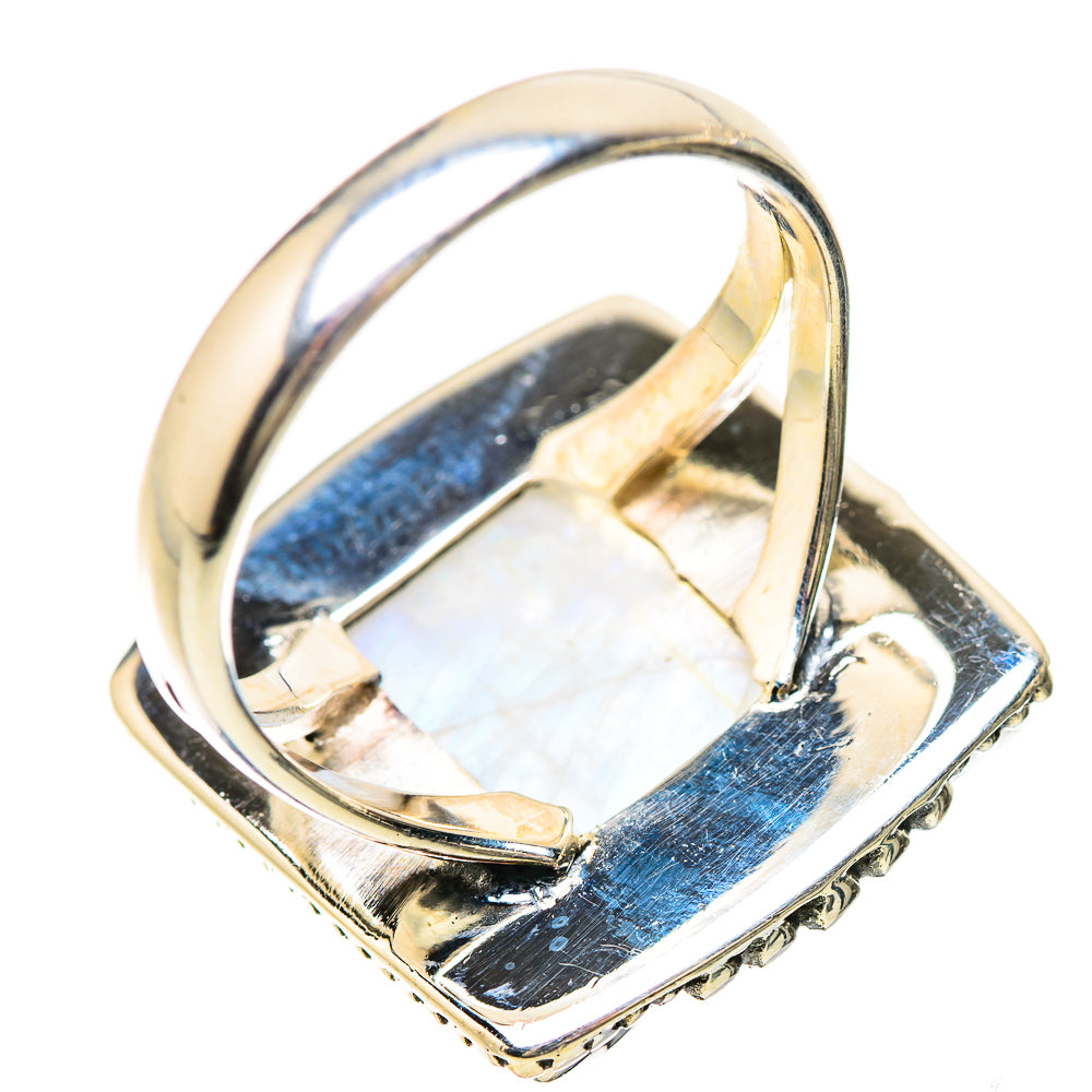 Rainbow Moonstone Rings handcrafted by Ana Silver Co - RING133905 - Photo 3