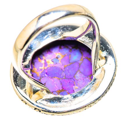 Purple Copper Composite Turquoise Rings handcrafted by Ana Silver Co - RING133927 - Photo 3