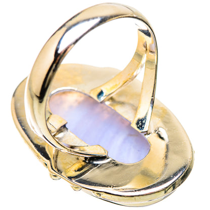 Blue Lace Agate Rings handcrafted by Ana Silver Co - RING133928 - Photo 3
