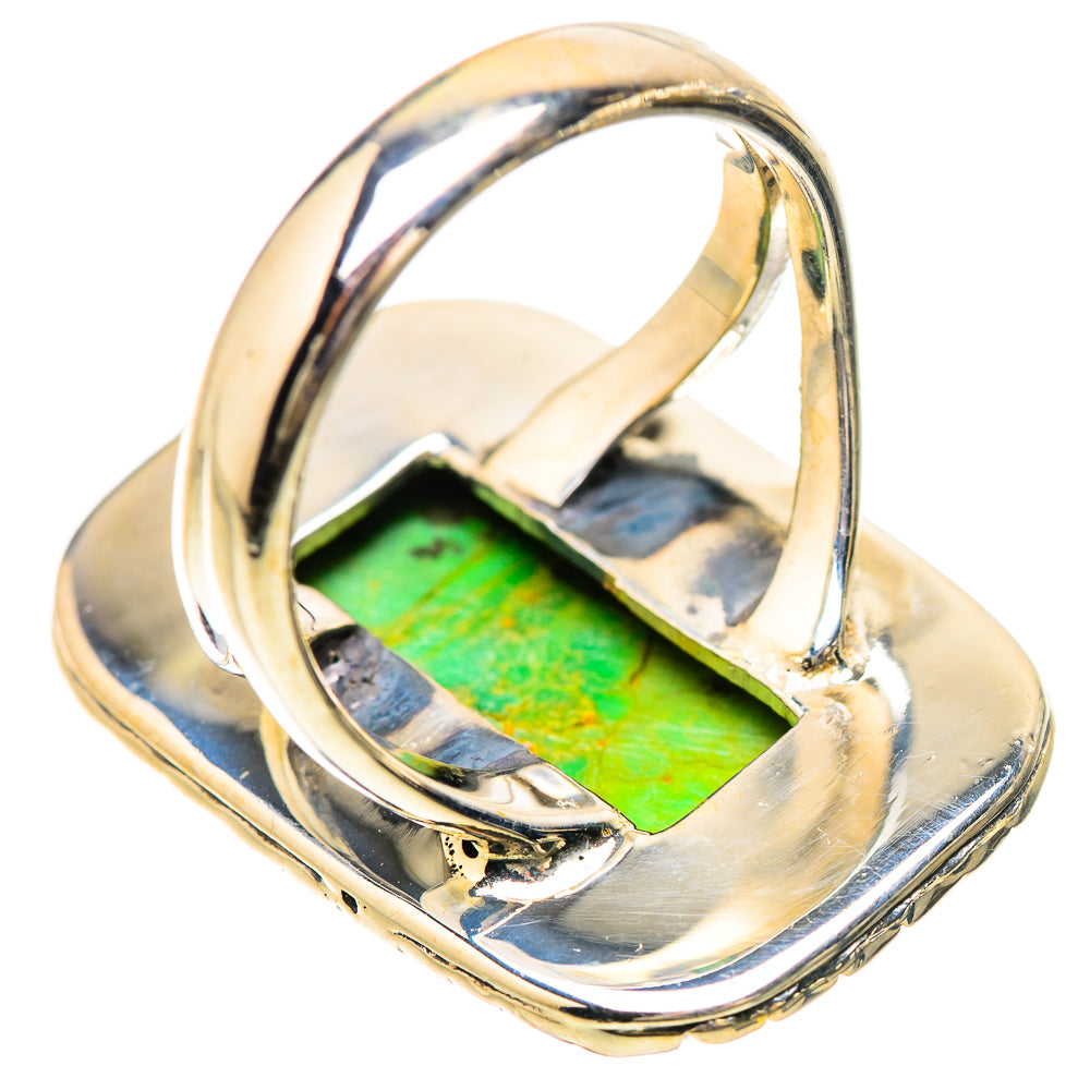Green Copper Composite Turquoise Rings handcrafted by Ana Silver Co - RING133939 - Photo 3
