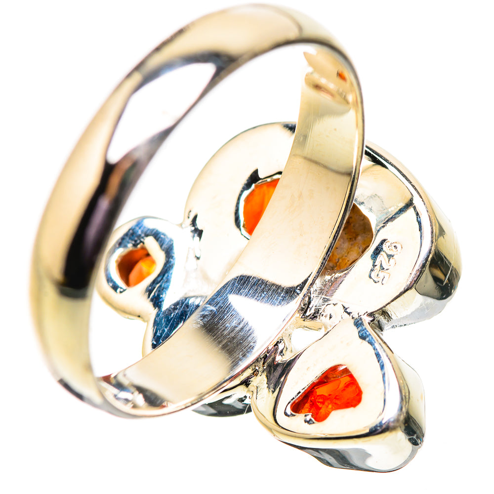 Mexican Fire Opal Rings handcrafted by Ana Silver Co - RING133984 - Photo 3