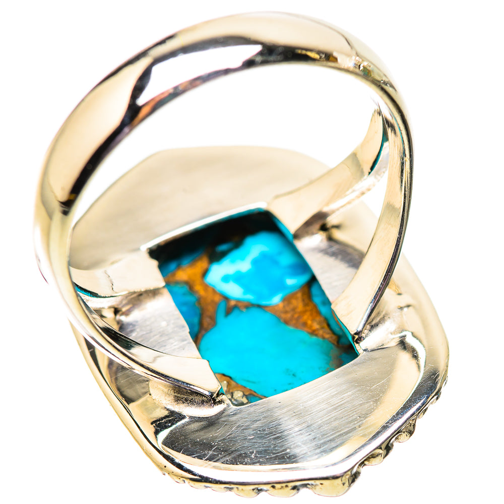 Blue Copper Composite Turquoise Rings handcrafted by Ana Silver Co - RING133990 - Photo 3