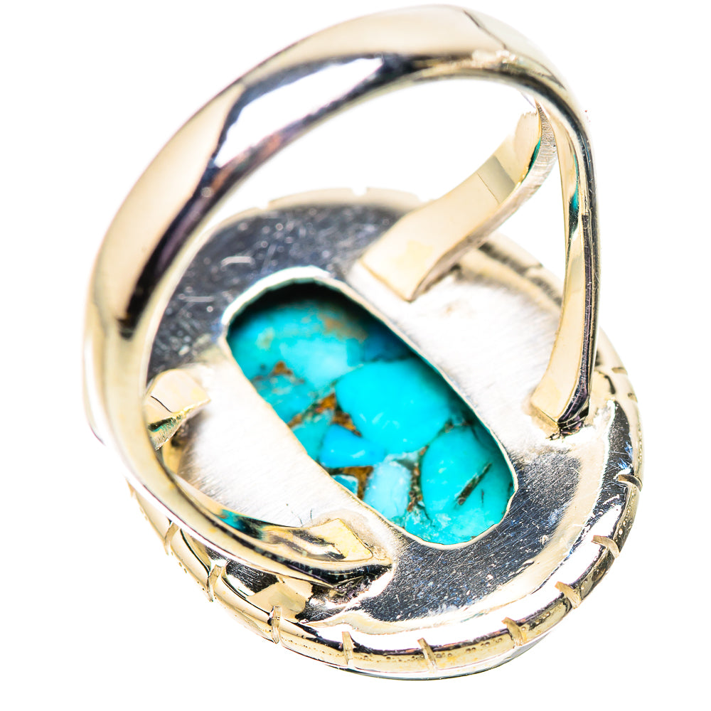 Blue Copper Composite Turquoise Rings handcrafted by Ana Silver Co - RING133994 - Photo 3