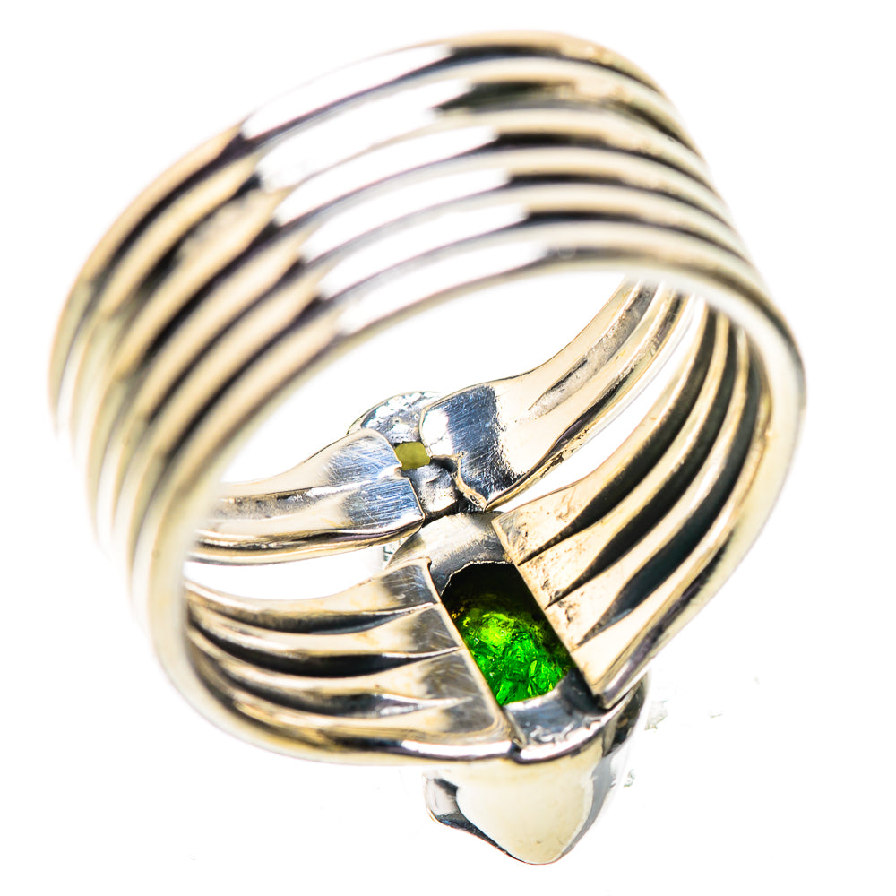 Chrome Diopside Rings handcrafted by Ana Silver Co - RING133997 - Photo 3