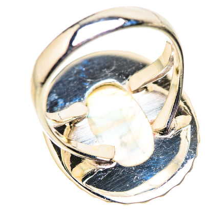 Rainbow Moonstone Rings handcrafted by Ana Silver Co - RING134007 - Photo 3