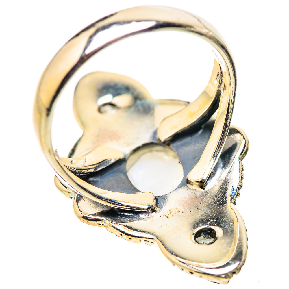 Rainbow Moonstone Rings handcrafted by Ana Silver Co - RING134035 - Photo 3