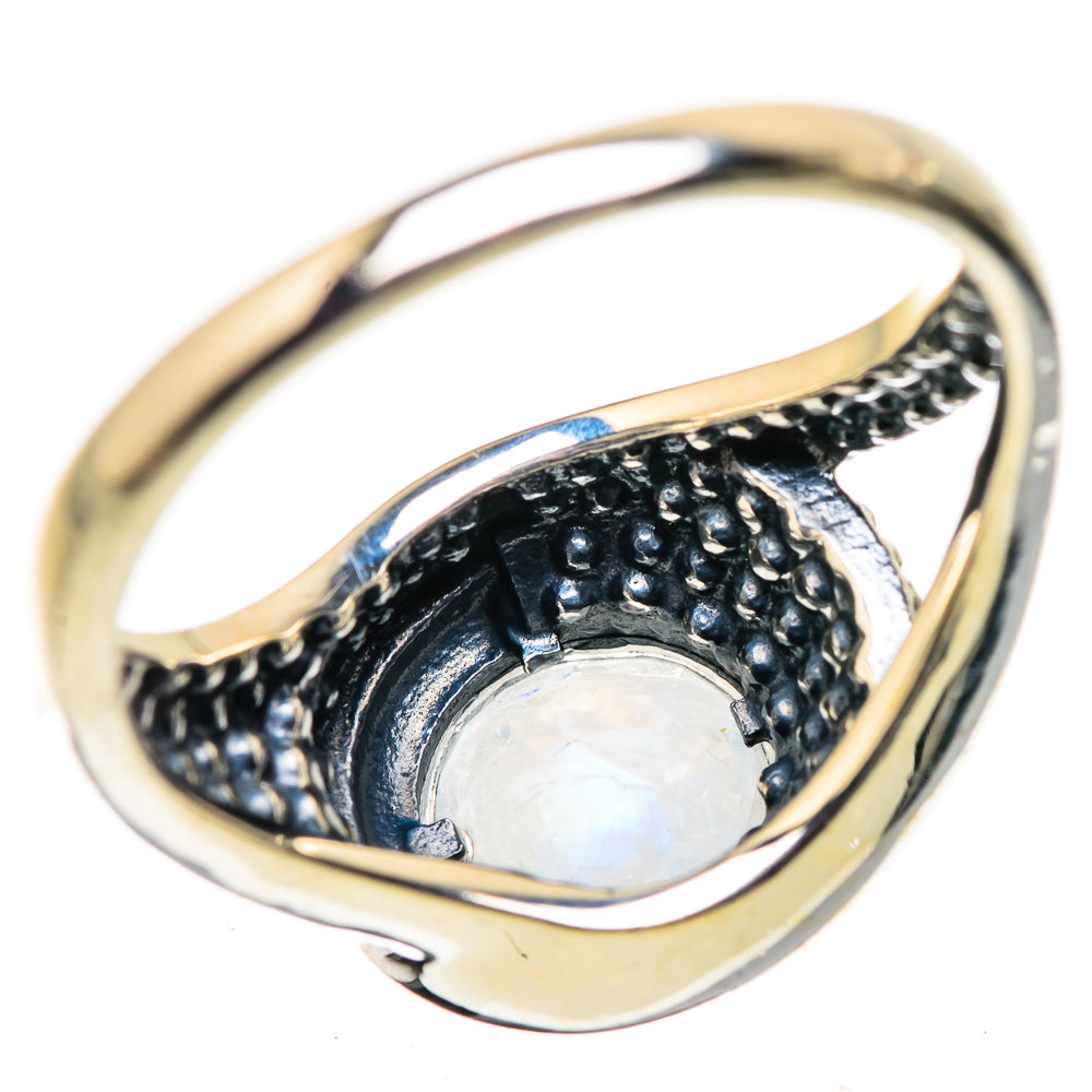 Rainbow Moonstone Rings handcrafted by Ana Silver Co - RING134059 - Photo 3