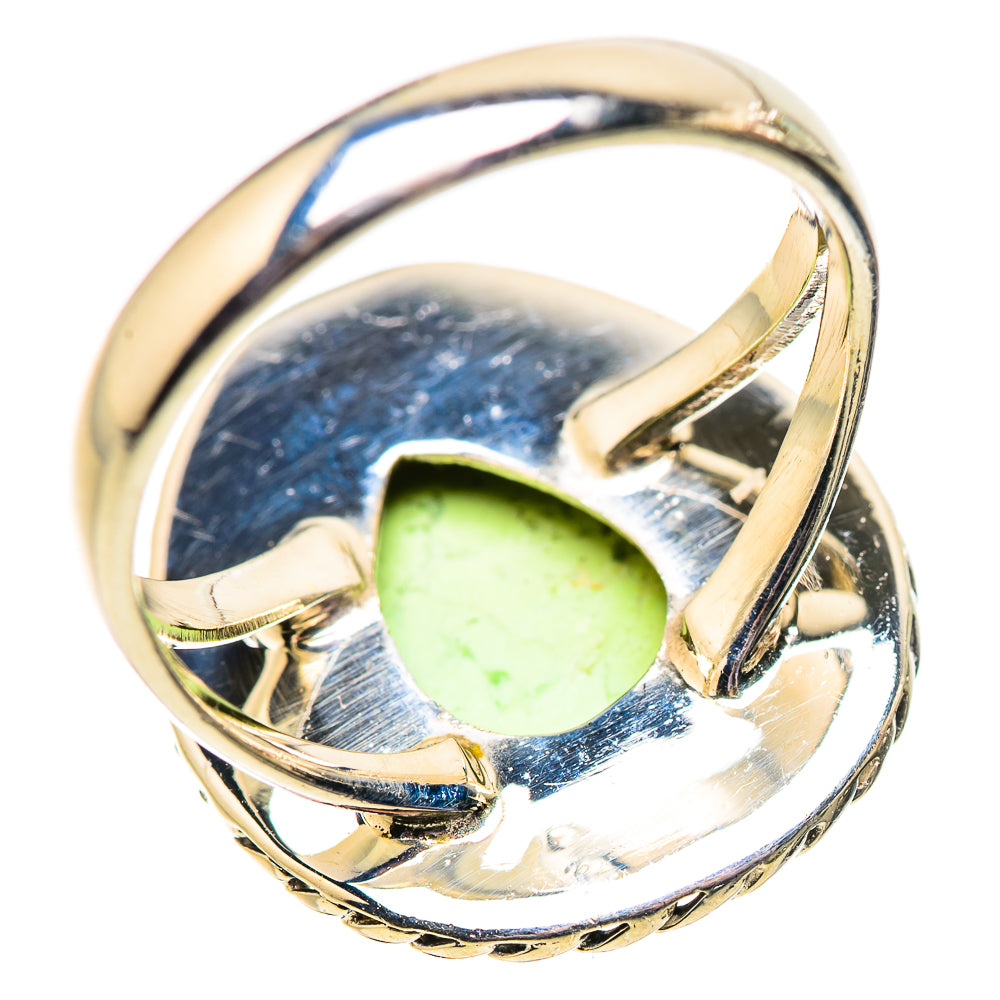Lemon Chrysoprase Rings handcrafted by Ana Silver Co - RING134075 - Photo 3