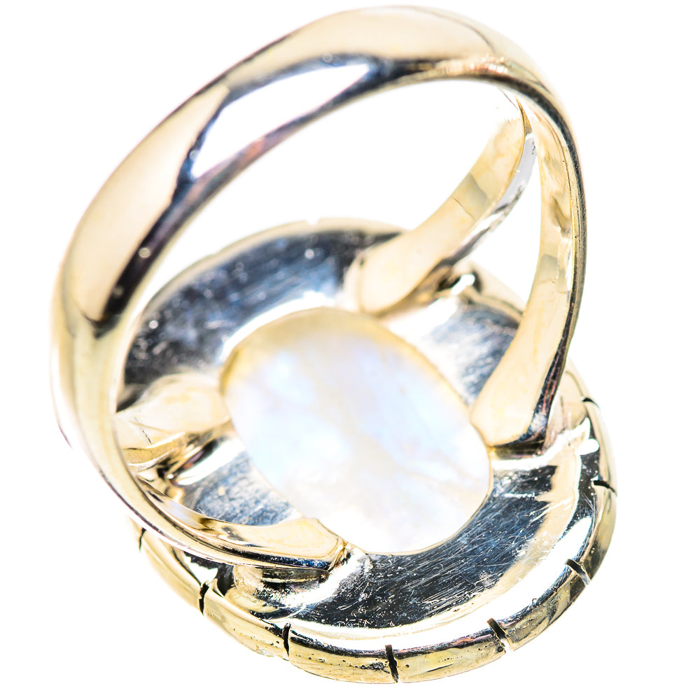 Rainbow Moonstone Rings handcrafted by Ana Silver Co - RING134086 - Photo 3