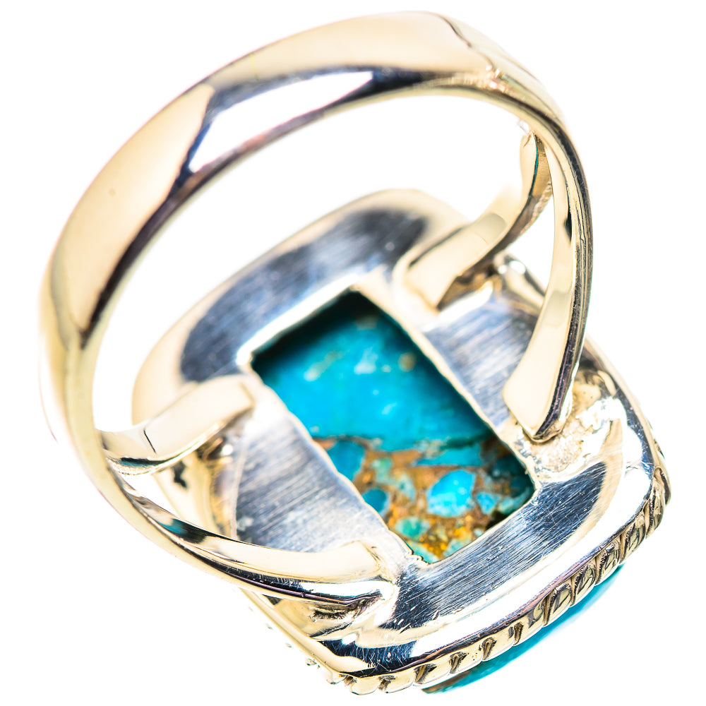 Blue Copper Composite Turquoise Rings handcrafted by Ana Silver Co - RING134093 - Photo 3