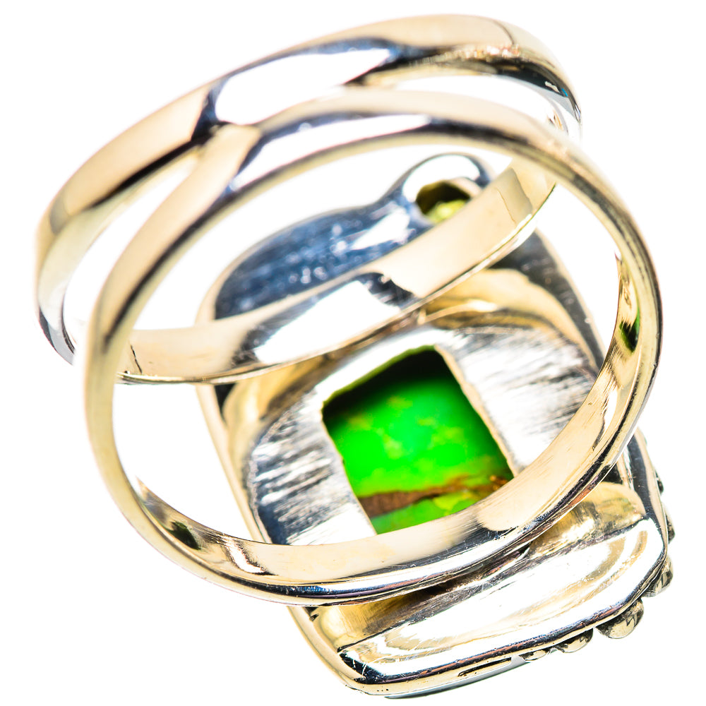 Green Copper Composite Turquoise Rings handcrafted by Ana Silver Co - RING134098 - Photo 3