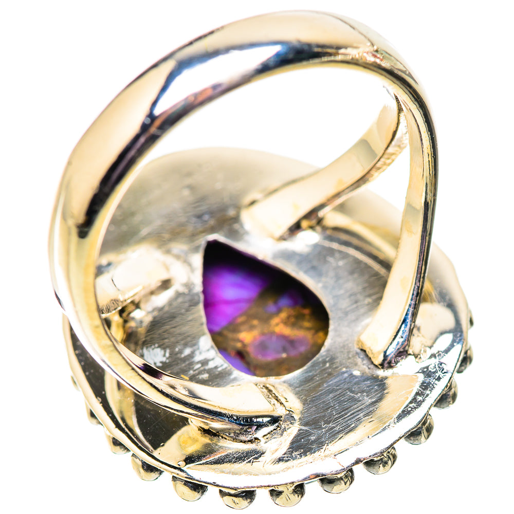 Purple Copper Composite Turquoise Rings handcrafted by Ana Silver Co - RING134104 - Photo 3