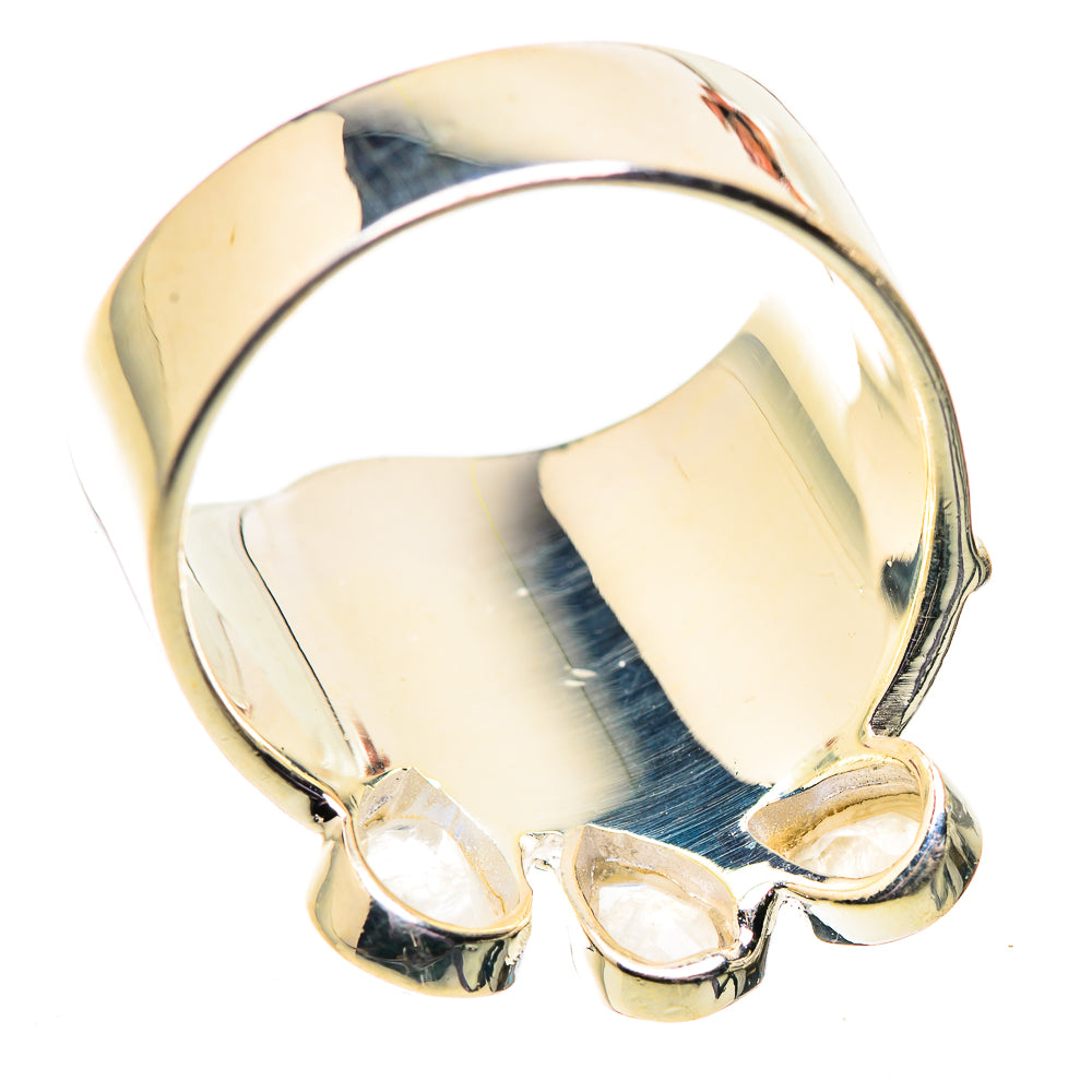 Rainbow Moonstone Rings handcrafted by Ana Silver Co - RING134135 - Photo 3