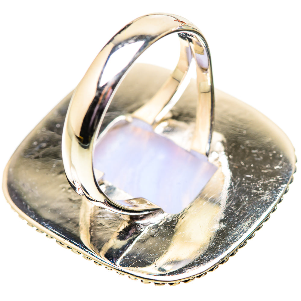 Blue Lace Agate Rings handcrafted by Ana Silver Co - RING134155 - Photo 3