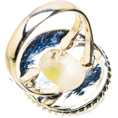 Green Tourmaline In Quartz Rings handcrafted by Ana Silver Co - RING134169 - Photo 3