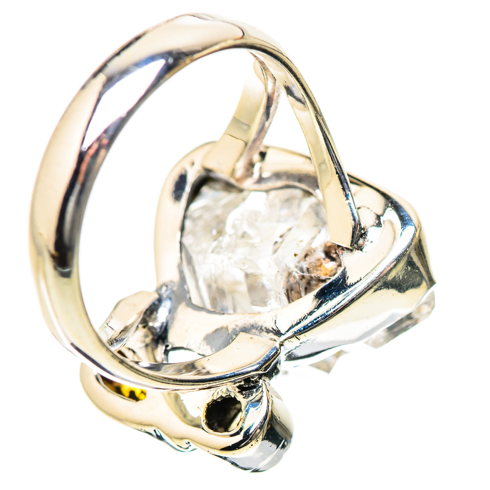 Herkimer Diamond, Citrine Rings handcrafted by Ana Silver Co - RING134178 - Photo 3