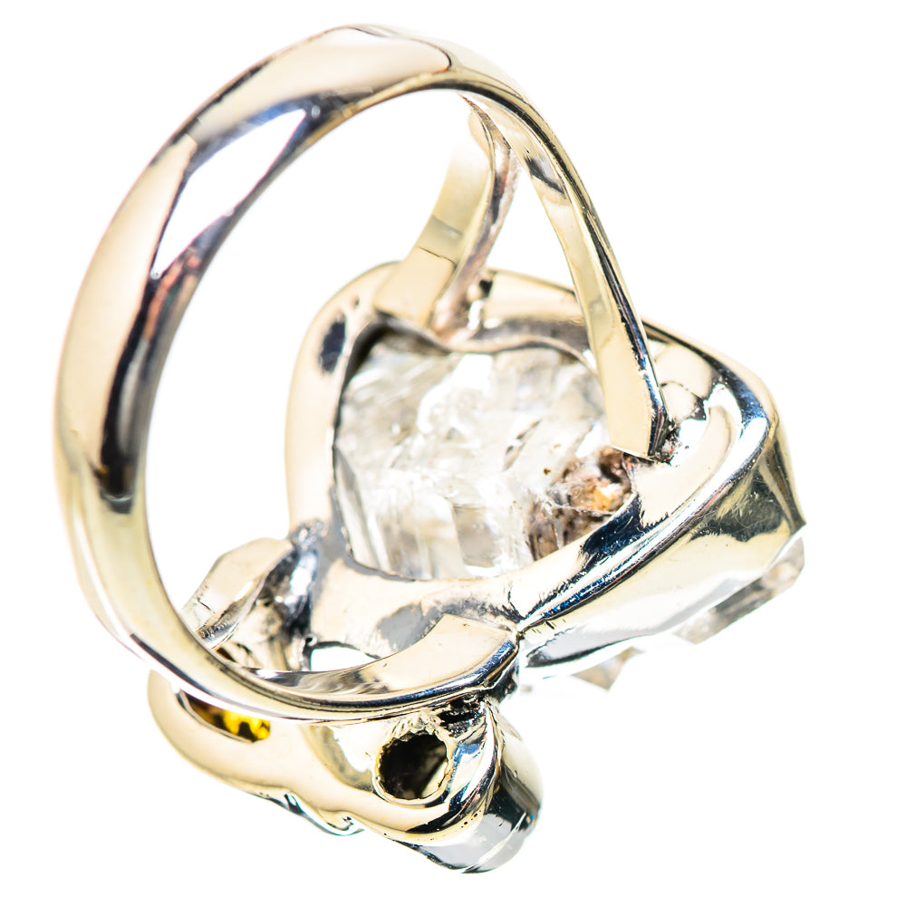 Herkimer Diamond, Citrine Rings handcrafted by Ana Silver Co - RING134178 - Photo 3