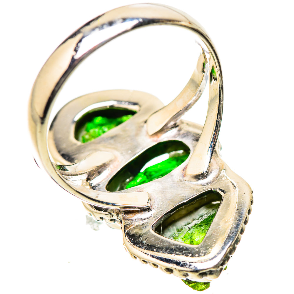 Chrome Diopside Rings handcrafted by Ana Silver Co - RING134191 - Photo 3