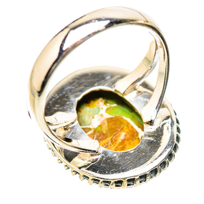 Green Copper Composite Turquoise Rings handcrafted by Ana Silver Co - RING134192 - Photo 3