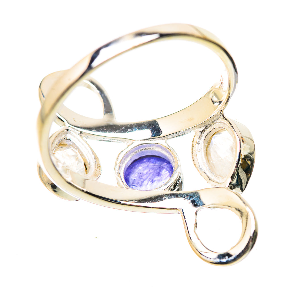 Tanzanite, Rainbow Moonstone Rings handcrafted by Ana Silver Co - RING134193 - Photo 3