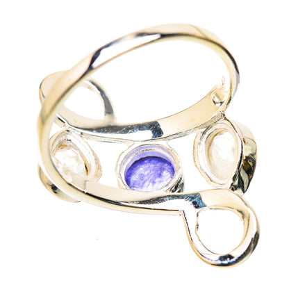 Tanzanite, Rainbow Moonstone Rings handcrafted by Ana Silver Co - RING134193 - Photo 3